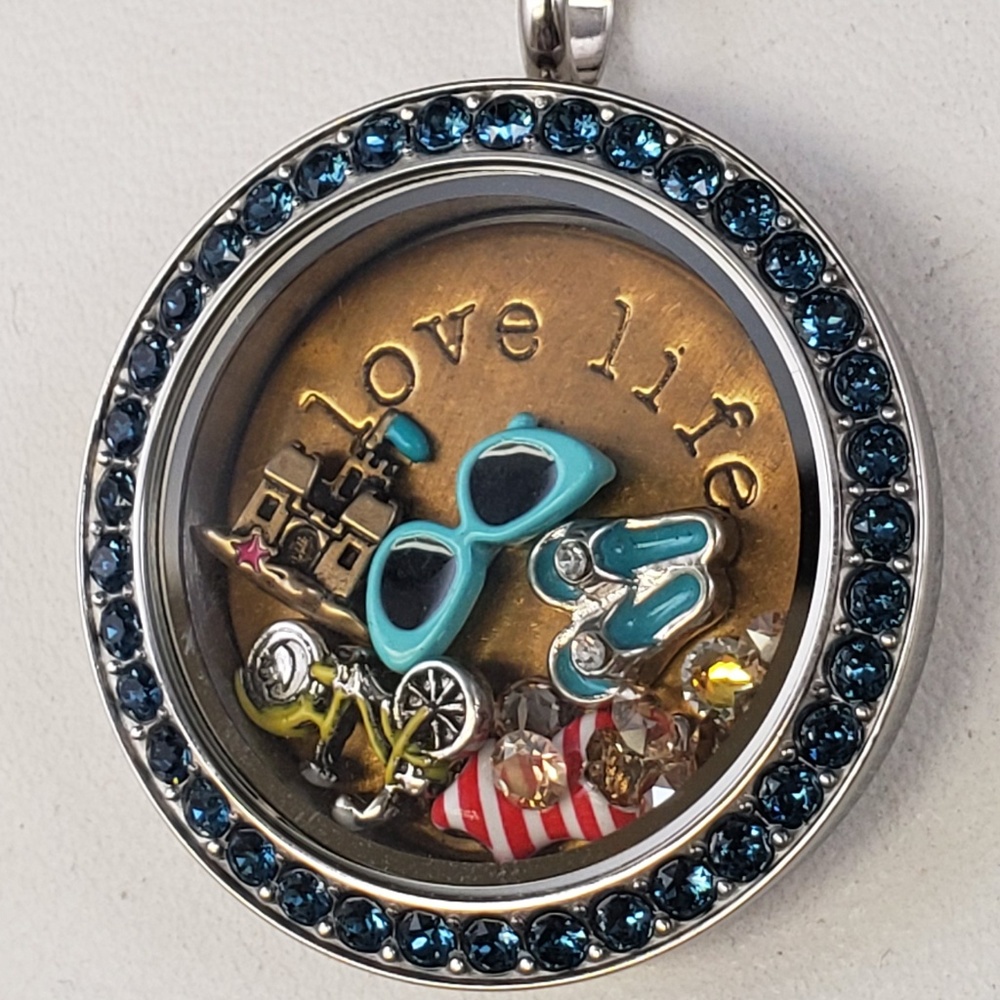 Origami Owl Large Locket with Swarovski Crystals